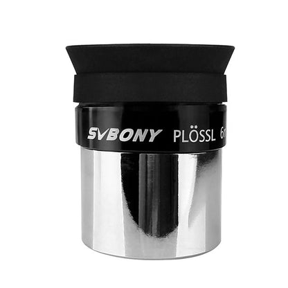 Ocular Plossl SV131 de 1.25" 6/12mm, Campo de Visión de 48°, Rosca Estándar de 1.25" para Filtros.